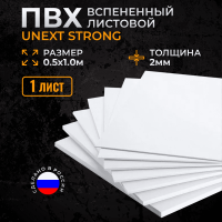 Пластик листовой Unext Strong 2мм 0,5 х1 м