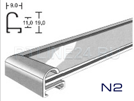 №2/ серебро глянец/ профиль baget rtline/ 3,05 м