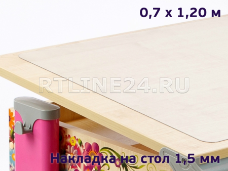 защитная накладка 1,5 мм на стол 0,70 x 1,20 м