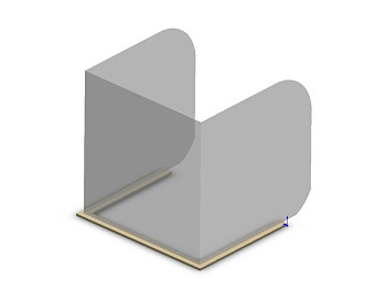комплект защитных экранов rtline fix plano eco для стола 600 х 570