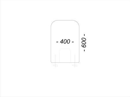 защитные экраны с креплением 4 мм 400 x 600