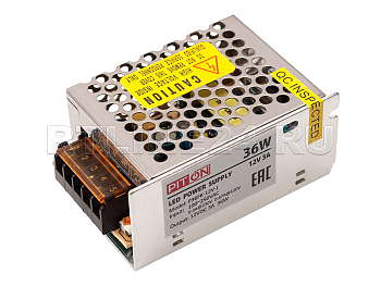36 вт/ 3.00 a/ 12 в/ блок питания led piton/ip20