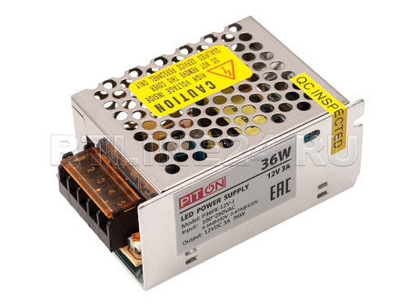 36 вт/ 3.00 a/ 12 в/ блок питания led piton/ip20