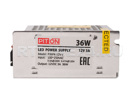 36 вт/ 3.00 a/ 12 в/ блок питания led piton/ip20