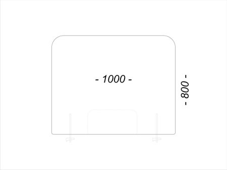 защитные экраны с креплением 4 мм 1000 x 800
