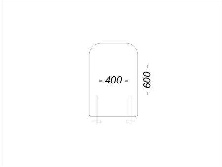 защитные экраны с креплением 2 мм 400 x 600
