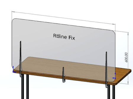 крепеж rtline fix 4/22/600 | для защитных экранов высотой до 600 мм