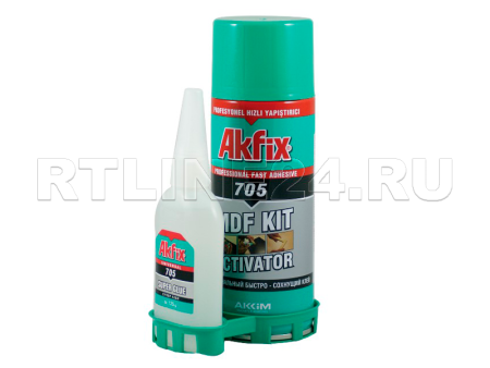 Секундный клей Akfix 705 / набор клей 125г + активатор 400мл