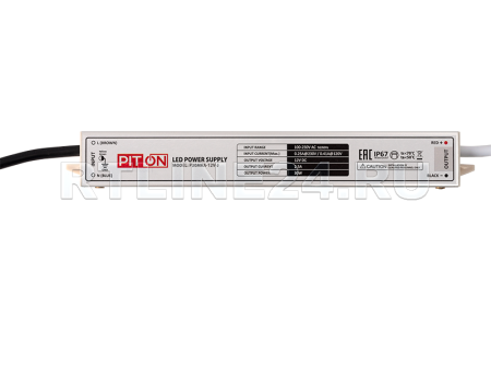 30 вт/ 2.5 a/ 12 в/ блок питания герметичный led piton/ ip 67